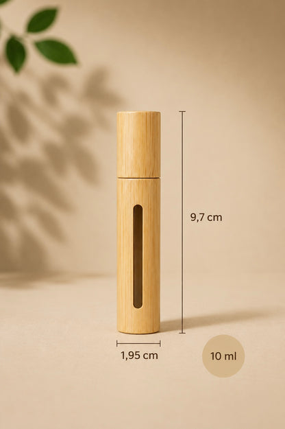 Vaporisateur Nomade Rechargeable en Bambou – 10 ml
